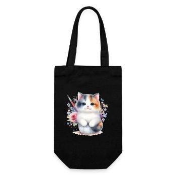 Cute Cat - Gift Bag for Bottles - black - Front