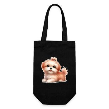 Cute dog - Gift Bag for Bottles - black - Front