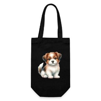 Cute dog - Gift Bag for Bottles - black - Front