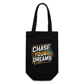 RV Caravan Saying Chase Your Dreams Holiday - Gift Bag for Bottles - black - Front