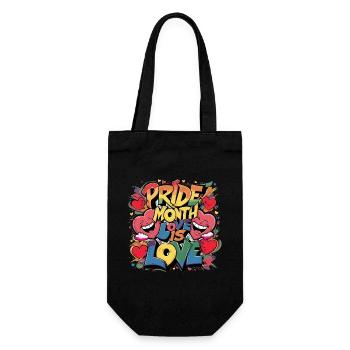 Mois de la fierté L’amour c’est l’amour LGBTQ LGBTQIA+ - Sac à bouteille - noir - Devant