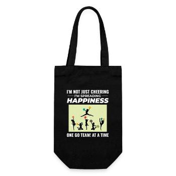 Cheerleader Cheerleading Girl Cheering Cheer Squad - Gift Bag for Bottles - black - Front