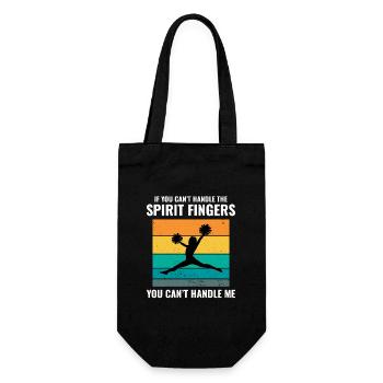 Cheerleader Cheerleading Girl Cheering Cheer Squad - Gift Bag for Bottles - black - Front