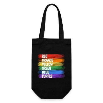 Regenbogenfarben Streifenkunst - Geschenkbeutel für Flaschen - Schwarz - Vorne