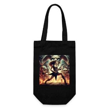 Heavy metal concert in hell - Gift Bag for Bottles - black - Front