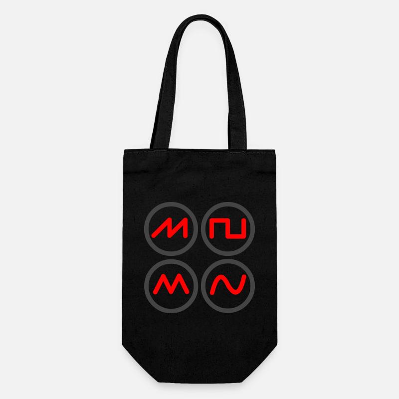 synth waves - Gift Bag for Bottles - black