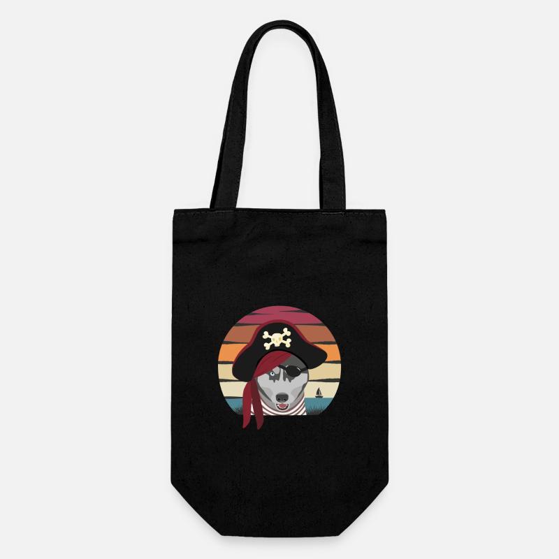 Chien pirate - Sac à bouteille - noir