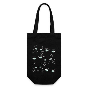 Fantasy Cat Eyes Face Cat Owner Cats - Gift Bag for Bottles - black - Front