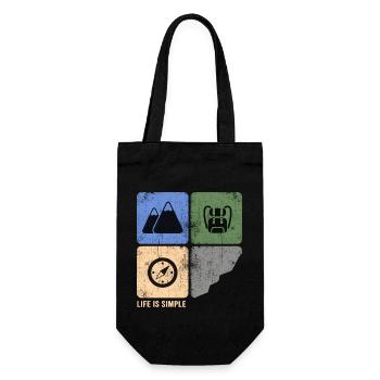 Mountain Hiking Ridge Hike Alpin Bergfex - Gift Bag for Bottles - black - Front