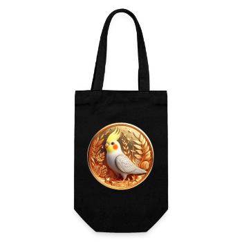 Medaille (01) - Geschenkbeutel für Flaschen - Schwarz - Vorne