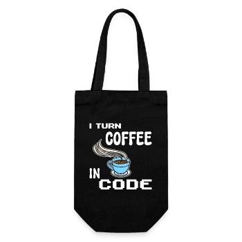 Developer Computerfreak Statement Programmierer - Geschenkbeutel für Flaschen - Schwarz - Vorne