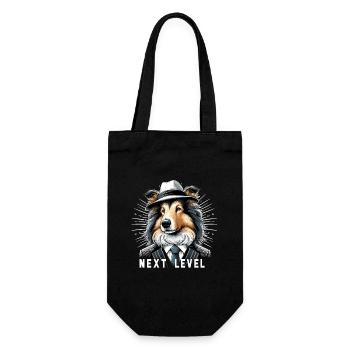 Collie Suit Chic Dog Hat Gift - Gift Bag for Bottles - black - Front