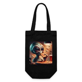 Alien Pizza Fun - Gift Bag for Bottles - black - Front