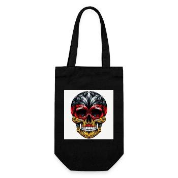 Totenkopf Deutschland - Geschenkbeutel für Flaschen - Schwarz - Vorne