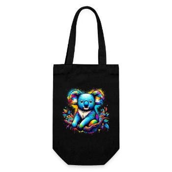 Koala - Geschenkbeutel für Flaschen - Schwarz - Vorne