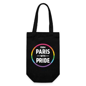 LGBTQ Pride Month - Mit Pride aus Paris - Geschenkbeutel für Flaschen - Schwarz - Vorne