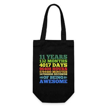 11 Years Of Being Awesome - Gift Bag for Bottles - black - Front