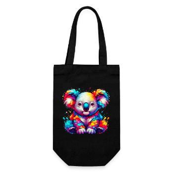 Koala - Geschenkbeutel für Flaschen - Schwarz - Vorne