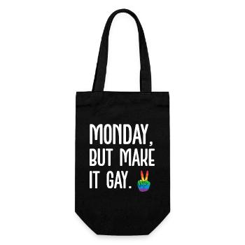 LGBT Pride Month - Monday, but Make It Gay - Gift Bag for Bottles - black - Front
