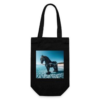 Horse in the water - Gift Bag for Bottles - black - Front