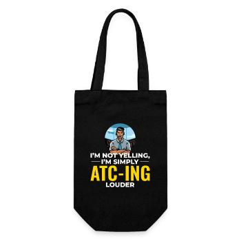 Contrôleur de la circulation aérienne ATC Aviation Humour Avion - Sac à bouteille - noir - Devant