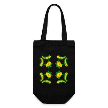 Sunflower Blossom Floral Blooming Sunflower - Gift Bag for Bottles - black - Front