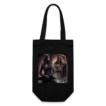 Gitarrist und The Grim Reaper - Geschenkbeutel für Flaschen - Schwarz - Vorne