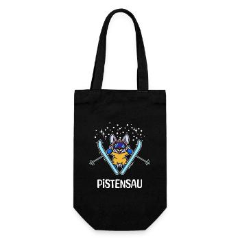 Wintersport Eishockey Snowboard Biathlon Spruch - Geschenkbeutel für Flaschen - Schwarz - Vorne