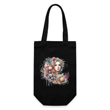Fantastique, Sirène, Oeuvre, Coloré, - Sac à bouteille - noir - Devant