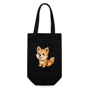 Discover the charming dingo puppy - Gift Bag for Bottles - black - Front