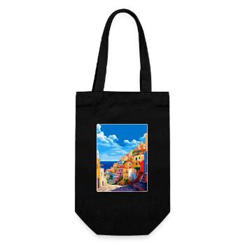 Ponza Italy Vintage Travel Poster WPA Art Souvenir - Gift Bag for Bottles - black - Front