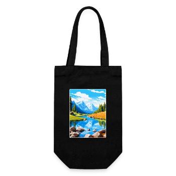 Aiguestortes I Estany de Sant Maurici Park Spanien - Geschenkbeutel für Flaschen - Schwarz - Vorne