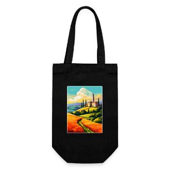 Tuscany Italy Vintage Travel Poster WPA Souvenir - Gift Bag for Bottles - black - Front