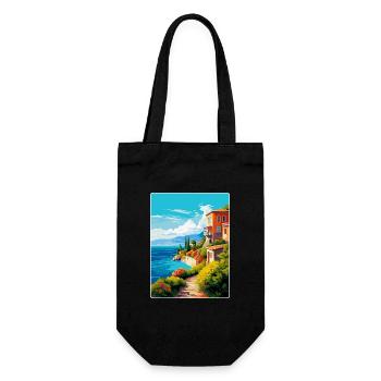 Corfou Grèce Affiche de voyage vintage WPA Souvenir - Sac à bouteille - noir - Devant