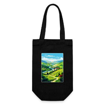 Douro-Tal Portugal Vintage Reiseposter WPA - Geschenkbeutel für Flaschen - Schwarz - Vorne
