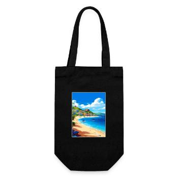 Saint Maarten Caraïbes Vintage Poster de voyage - Sac à bouteille - noir - Devant