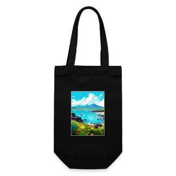 Galapagos Islands Ecuador Vintage Travel Poster - Gift Bag for Bottles - black - Front