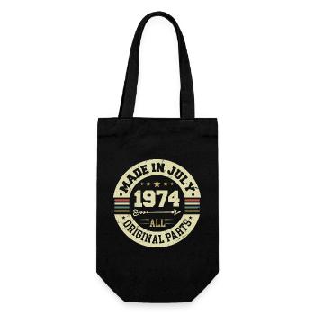 Juli 1974 Geburtstagsgeschenk 1974 I Made in July - Geschenkbeutel für Flaschen - Schwarz - Vorne