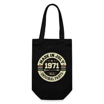 Juli 1971 Geburtstagsgeschenk 1971 I Made in July - Geschenkbeutel für Flaschen - Schwarz - Vorne