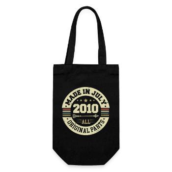 July 2010 Birthday present 2010 I Made in July - Gift Bag for Bottles - black - Front