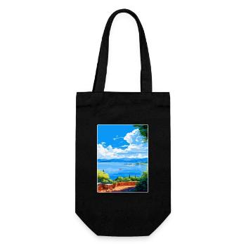 Lac de Bracciano Italie Affiche de voyage vintage WPA Art - Sac à bouteille - noir - Devant