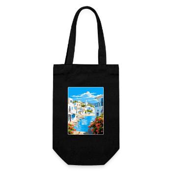 Paros Greece Vintage Travel Poster WPA Souvenir - Gift Bag for Bottles - black - Front