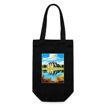 Vallée de la Loire France Affiche de voyage vintage souvenir - Sac à bouteille - noir - Devant