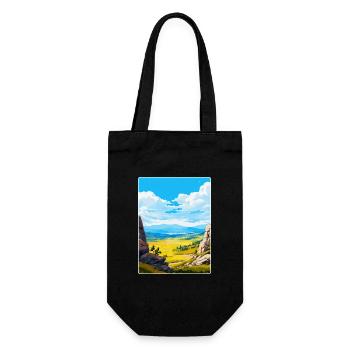 Sierra De Guadarrama Nationalpark Spanien Poster - Geschenkbeutel für Flaschen - Schwarz - Vorne