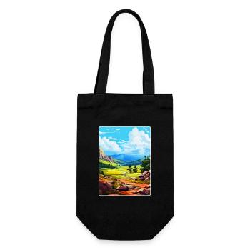 Sierra De Guadarrama Nationalpark Spanien Poster - Geschenkbeutel für Flaschen - Schwarz - Vorne