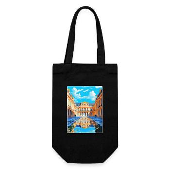 Château de Versailles France Affiche de voyage vintage WPA - Sac à bouteille - noir - Devant