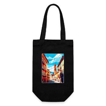 Pamplona Spanien Vintage Reiseplakat Souvenir WPA - Geschenkbeutel für Flaschen - Schwarz - Vorne