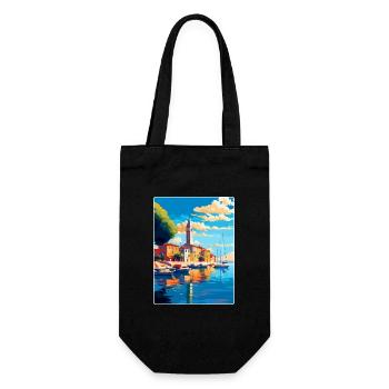 Umag Kroatien Vintage Reiseplakat WPA Souvenir - Geschenkbeutel für Flaschen - Schwarz - Vorne