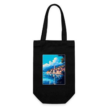 Cavtat Kroatien Vintage Reiseplakat Souvenir WPA - Geschenkbeutel für Flaschen - Schwarz - Vorne