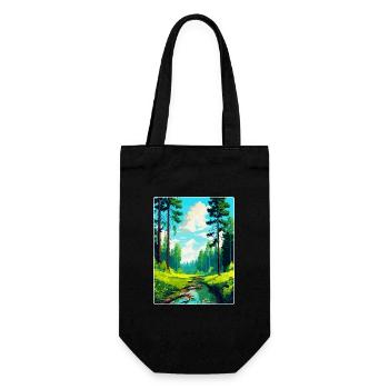 Affiche de voyage vintage de la forêt de Bialowieza en Pologne WPA - Sac à bouteille - noir - Devant